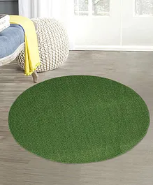 Saral Home Round PP Yarn Floor Mat - Green