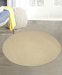Saral Home Round PP Yarn Floor Mat - Off White