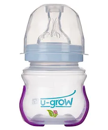 U-Grow Wide Neck Heat Sensitive BPA Free Baby Feeding Bottle - 120ml - Blue