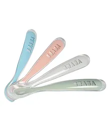  Beaba 1st Stage Silicone Spoon Set of 4 - Multicolour