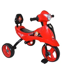 EZ’ Playmates Bike Style Tricycle with Music and Headlight - Red