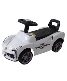 EZ' Playmates Manual Push And Pull Ride-On Car - White
