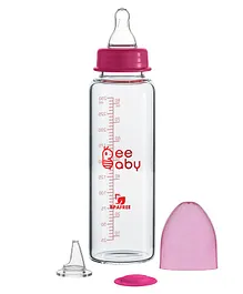 BeeBaby Advance+ Anti Colic Feeding Bottle to Sippy Glass Bottle Pink - 250 ml