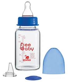 BeeBaby Advance+ Anti Colic Feeding Bottle to Sippy Glass Bottle Blue - 125 ml
