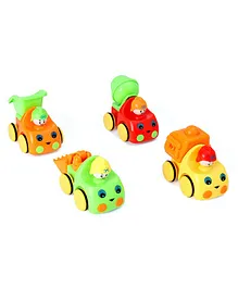 Lovely Builder Friction Powered Toy Cars Series Pack of 4 - Multicolor