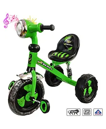 Dash Xtreme Stylish Steel Tricycle with Music & Light - Green