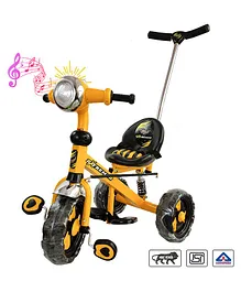 Dash Xtreme Deluxe 2 in 1 Kids Tricycle with with Parental Push Handle - Yellow