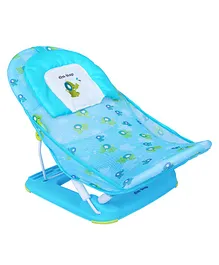 1st Step Anti Skid Baby Bather with Reclining Back Rest Penguin Print - Blue