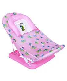 1st Step Baby Bather With Reclining Back Rest Elephant Print - Pink
