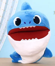 Baby Shark Plush Puppet Soft Toy Pappa Shark Blue - Height 27 cm