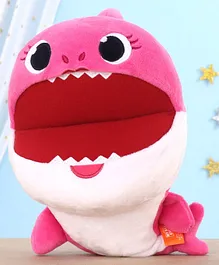 Baby Shark Plush Puppet Soft Toy Mamma Shark Pink - Height 27 cm
