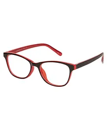 LOF Rectangular Full Rim Anti-Reflective Coating Spectacle - Red Black