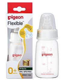 Pigeon Peristaltic Feeding Bottle Nipple Size Small White - 120 ml 