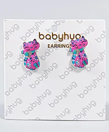 Babyhug Cat Earrings -Pink