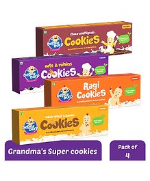 Bebe Burp Organic Baby Food Cookies Combo Pack of 4 - 150 gm each