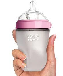 Comotomo Silicone Feeding Bottle Pink - 250 ml