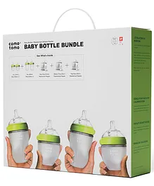 Comotomo Feeding Bottle & Replacement Nipples Green - 150 ml & 250 ml