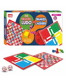 Ankit Toys 2 in 1 Ludo Snakes & Ladders Deluxe Board Game - Multicolor