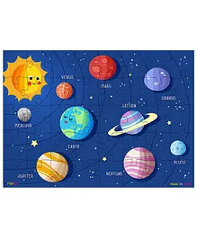 Fiddlys Wooden Solar System Jigsaw Puzzle Blue - 40 Pieces
