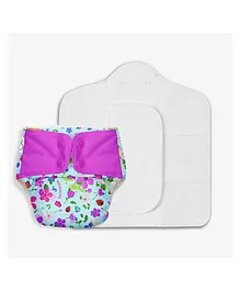 SuperBottoms Freesize UNO - Reusable cloth diaper + 1 Dry Feel Magic Dry Pads Set - Periwinkle