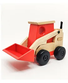 Loyora Buddy Wooden Construction Vehicle Toy - Red