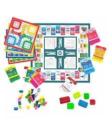 Aditi Toys 5 In 1 Business Board Game - Multicolor
