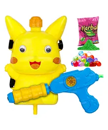 Fiddlerz Backpack Water Tank with High Pressure Water Gun Toy Pichkari - Color May Vary