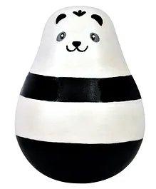 Wufiy Panda Shaped Wooden Roly Poly Toy - Black 