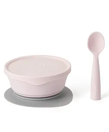 Miniware First Bite Suction Bowl With Spoon Feeding Set - Cotton Candy