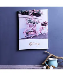 A Vintage Affair Pink Bicycle Holidays Borderless Frame - Multicolor