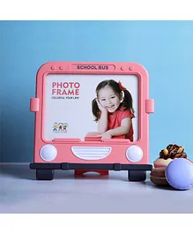 A Vintage Affair Square School Bus Photo Frame - Pink