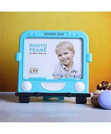 A Vintage Affair Square School Bus Photo Frame - Blue