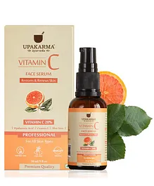 Upakarma Ayurveda Vitamin C Serum with Hyaluronic acid Vitamin E & Aloe Vera - 30 ml