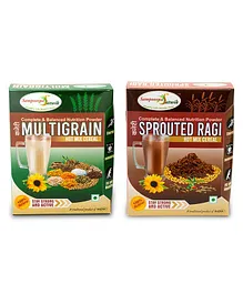 Sampoorna Satwik Multigrain & Sprouted Ragi Hot Mix Cereal - 200 gm Each