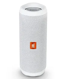 JBL Flip 4 Portable Wireless Bluetooth Speaker with In Built Mic - White