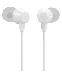 JBL C50HI In-Ear Wired Headphones with Mic - White