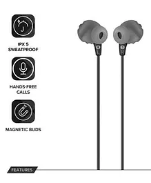 JBL Endurance Run Sweat-Proof In-Ear Wired Headphones with Mic - Black