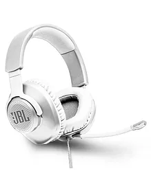 JBL Quantum 100 Wired Over-Ear Gaming Headset With Detachable Mic - White