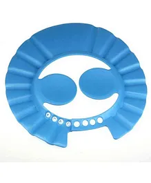 Ole Baby Safe Soft Shower Bathing Protect Adjustable Button Closure Cap Hat - Blue