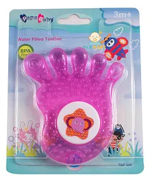 Ole Baby Foot Shaped Water Filled Teether Elephant Print - Pink