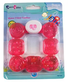 Ole Baby Water Filled Silicone Square Shape Teether - Pink