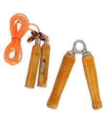 Hipkoo Skipping Rope & Hand Grip - Orange