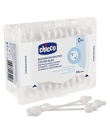 Chicco Cotton Buds with Ear Drum Protection - 60 Pieces