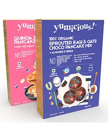 Yumicious Organic Pancake Mix Combo Banana and Chocolate - 250 gm Each 