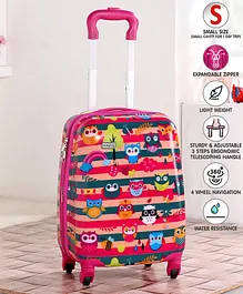 Babyhug Kid's Expandable Trolley Bag Cartoon Print Multicolor - 18 Inches