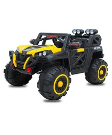 Getbest Big Wheeler Battery Operated Electric Ride On Jeep with Music and Lights - Yellow