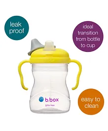 B.Box Silicone Spout Sipper with Twin Handle Yellow - 240 ml