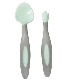 B.Box Fork & Spoon With Case Cutlery Set - Green