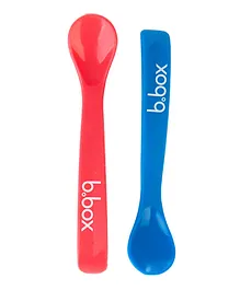 B.Box Soft Bite Flexible Spoon Set Pack of 2 - Red Blue