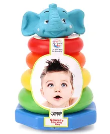 Ratnas Squeaky Stacking Ring Toy Pack of 6 - (Color & Design May Vary)